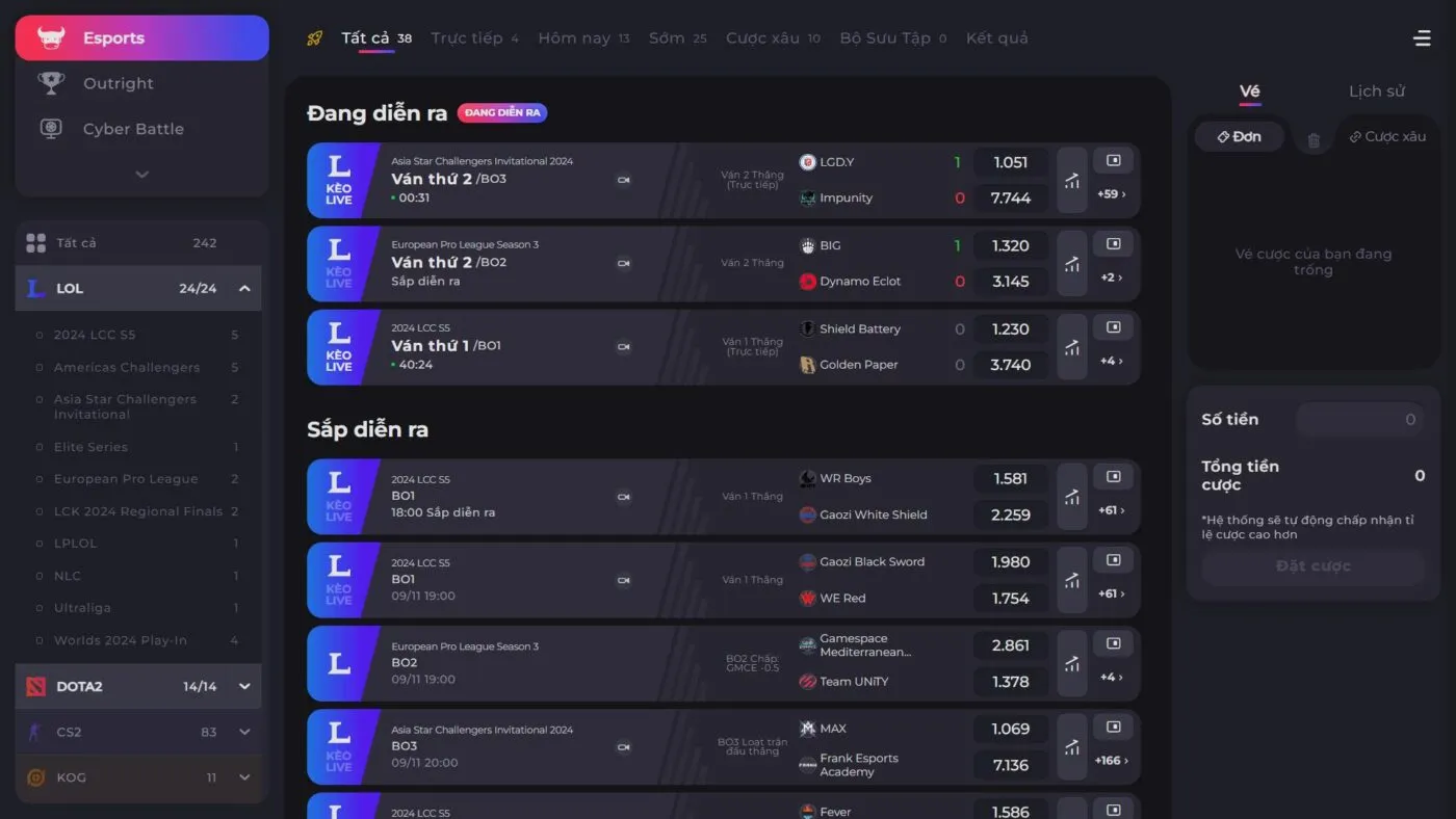 Hướng dẫn cá cược Liên Minh Huyền Thoại tại sân chơi Five88